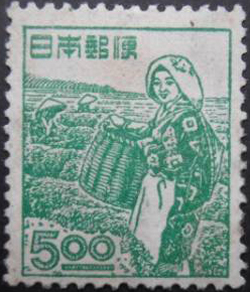 茶摘み産業図案切手